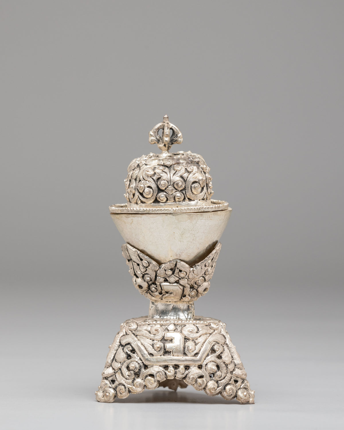 Handmade Tibetan Kapala | Skull Cup for Ritual Use