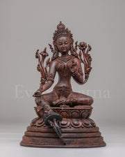 Handcarved Green Tara Altar Statue  