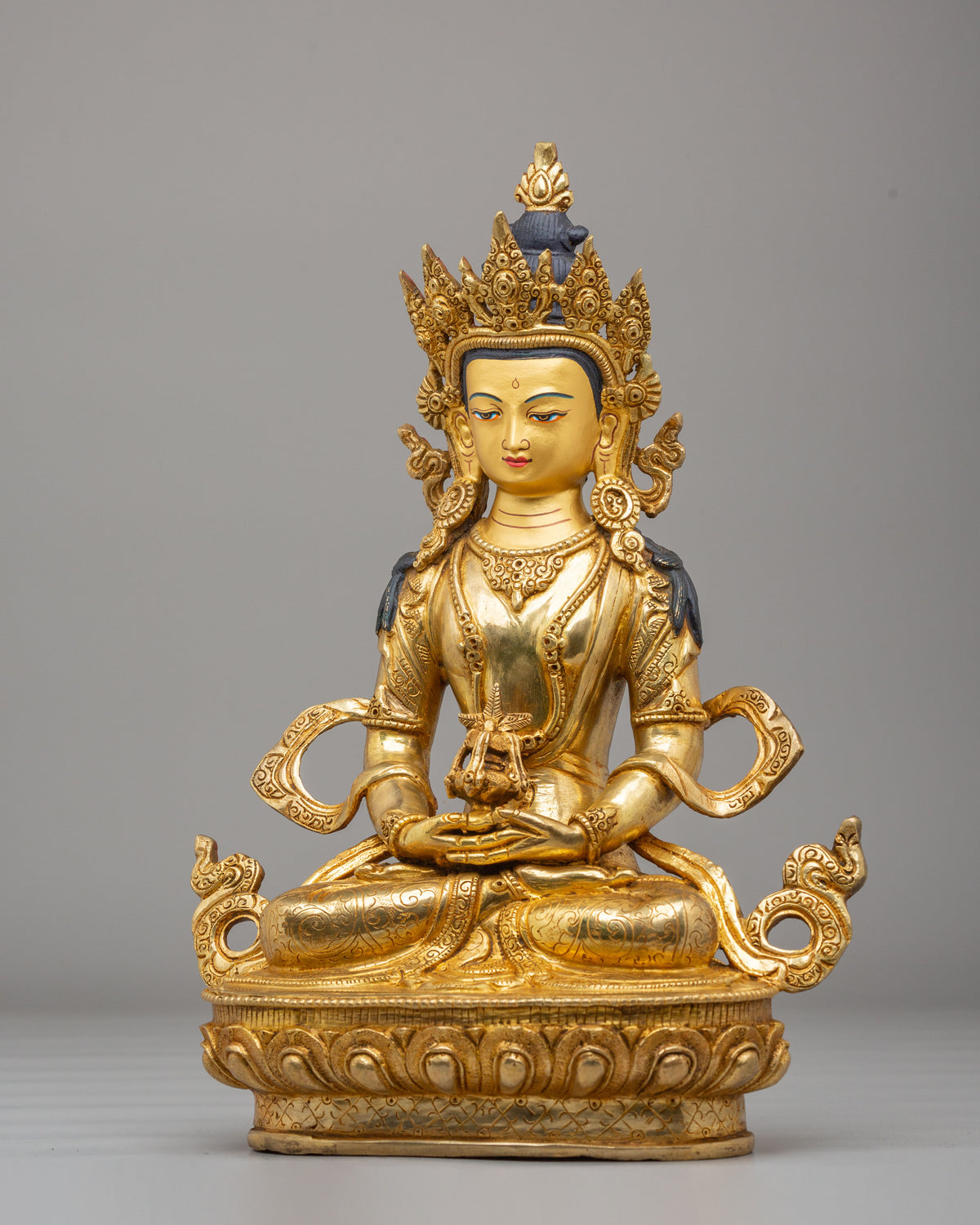 Sacred Amitayus Buddhist Sculpture | Tibetan Buddhist Artwork