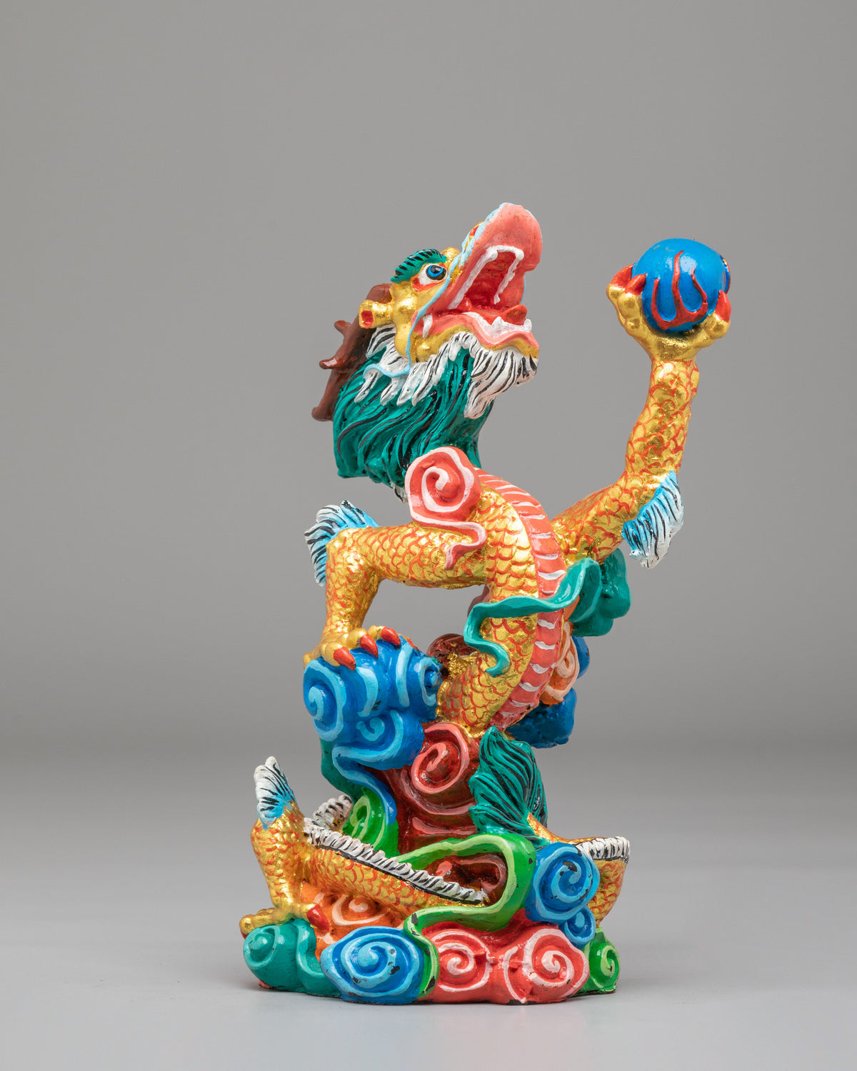 Mythical Dragon Sculpture | Handcrafted Tibetan Artwork