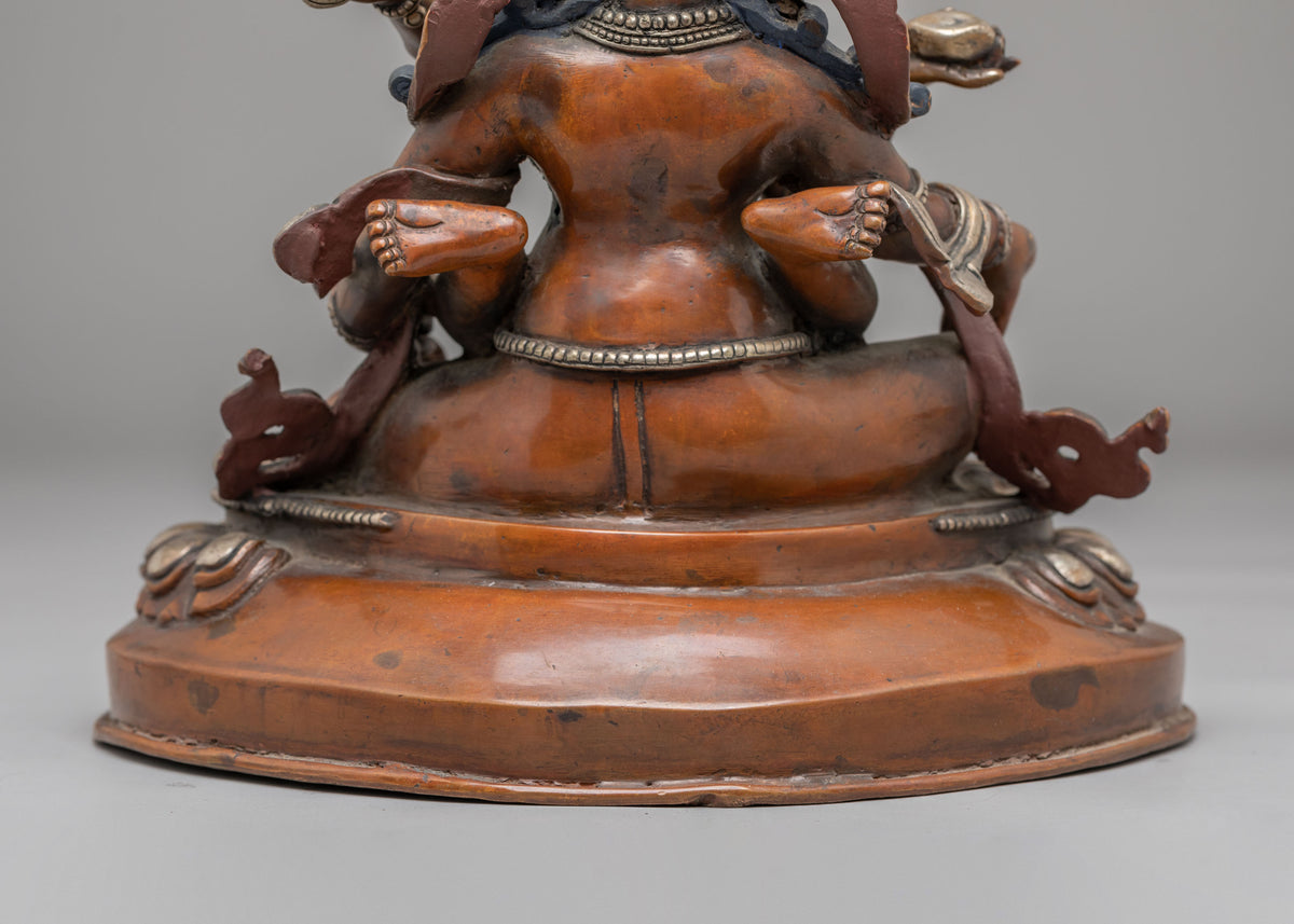Buddhist Shrine Dzambhala Statue | Tibetan Wealth Deity Sculpture