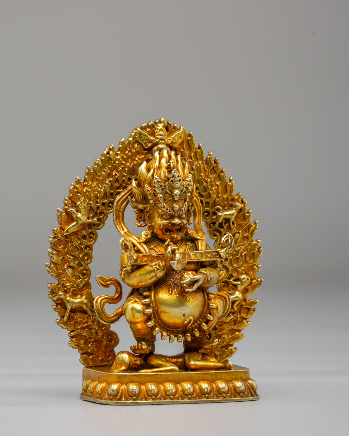 Shakya Mahakala Buddhist Protector Statue | Tibetan Wrathful Deity Figurine