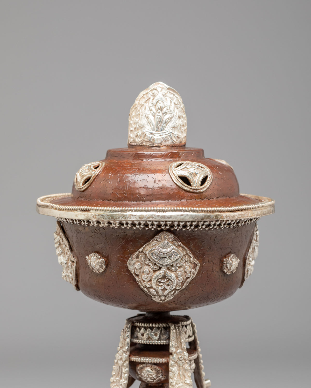 Handcrafted Buddhist Butter Lamp Set | Traditional Light Offering Lamps