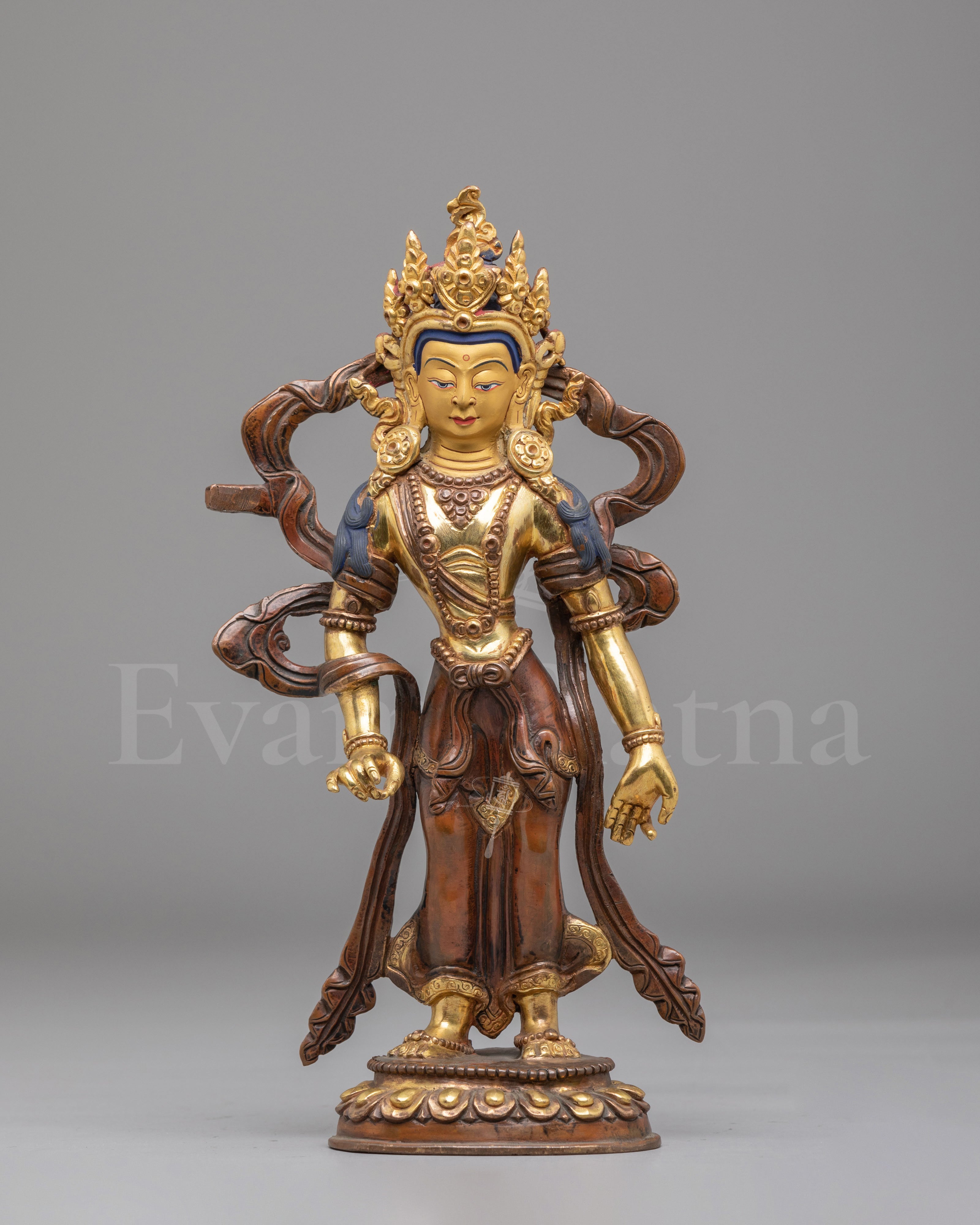 Sacred Green Tara Standing Statue 