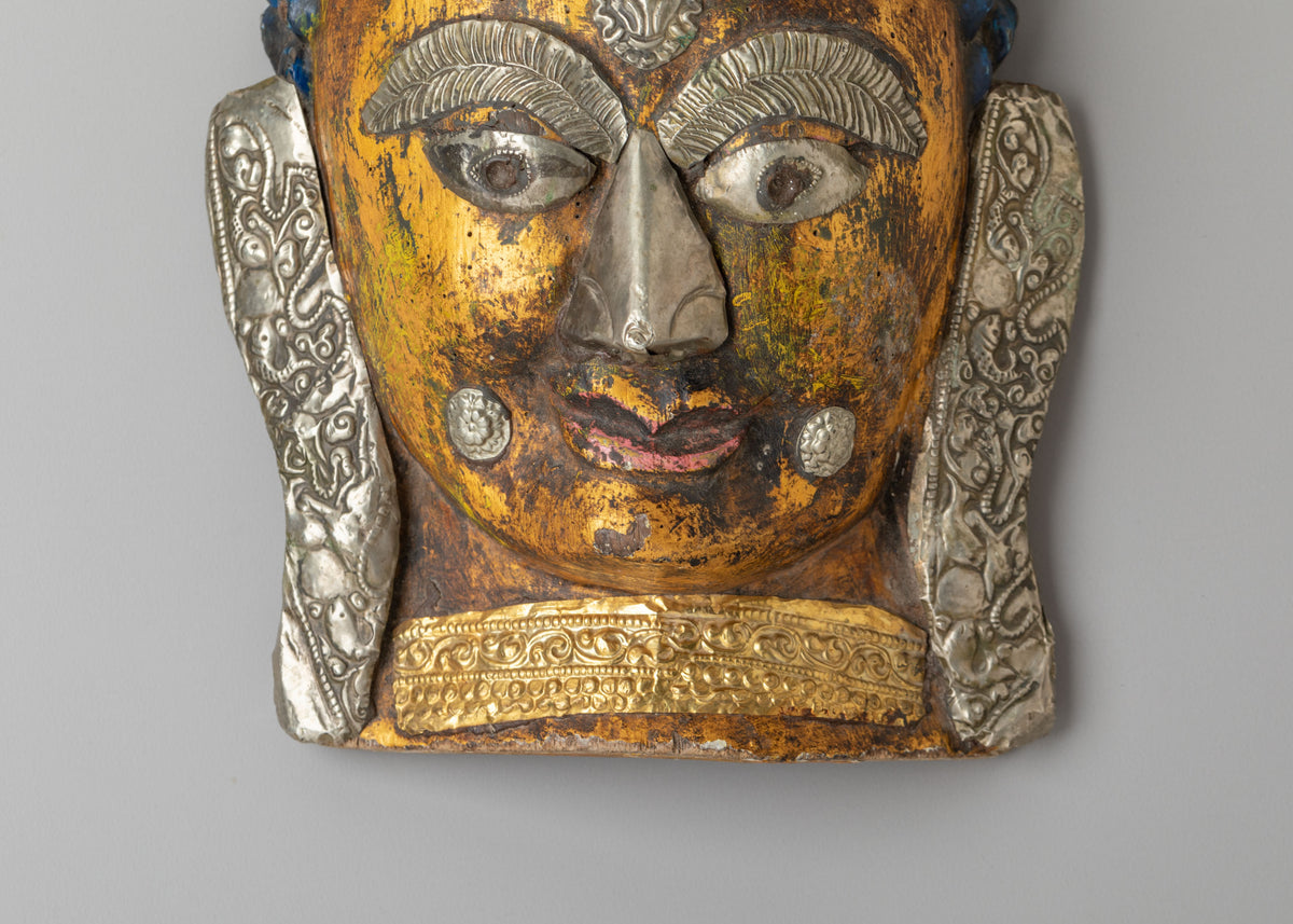 Tibetan Buddhist Buddha Head Wall Art | Himalayan Spiritual Artwork