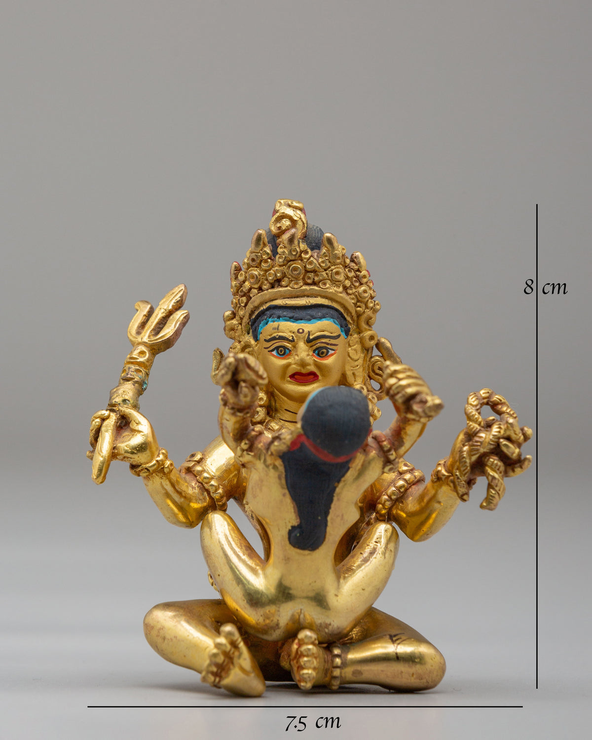 Buddhist Mahakala With Consort Statue | Wrathful Union of Wisdom