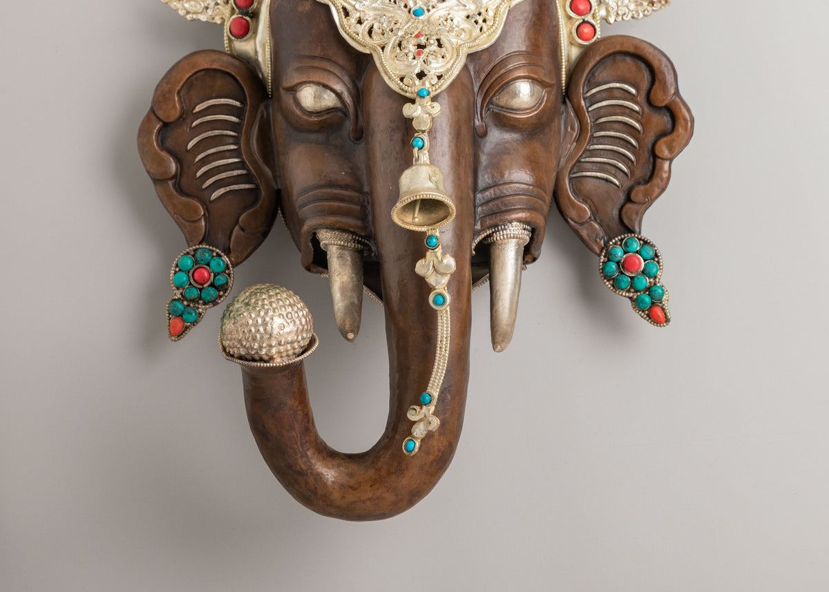 Ganesha Elephant Head Wall Hanging | Spiritual Art for Home Decor