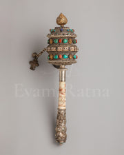 Sacred Tibetan Prayer Wheel Decor |  Symbol of Compassion and Protection