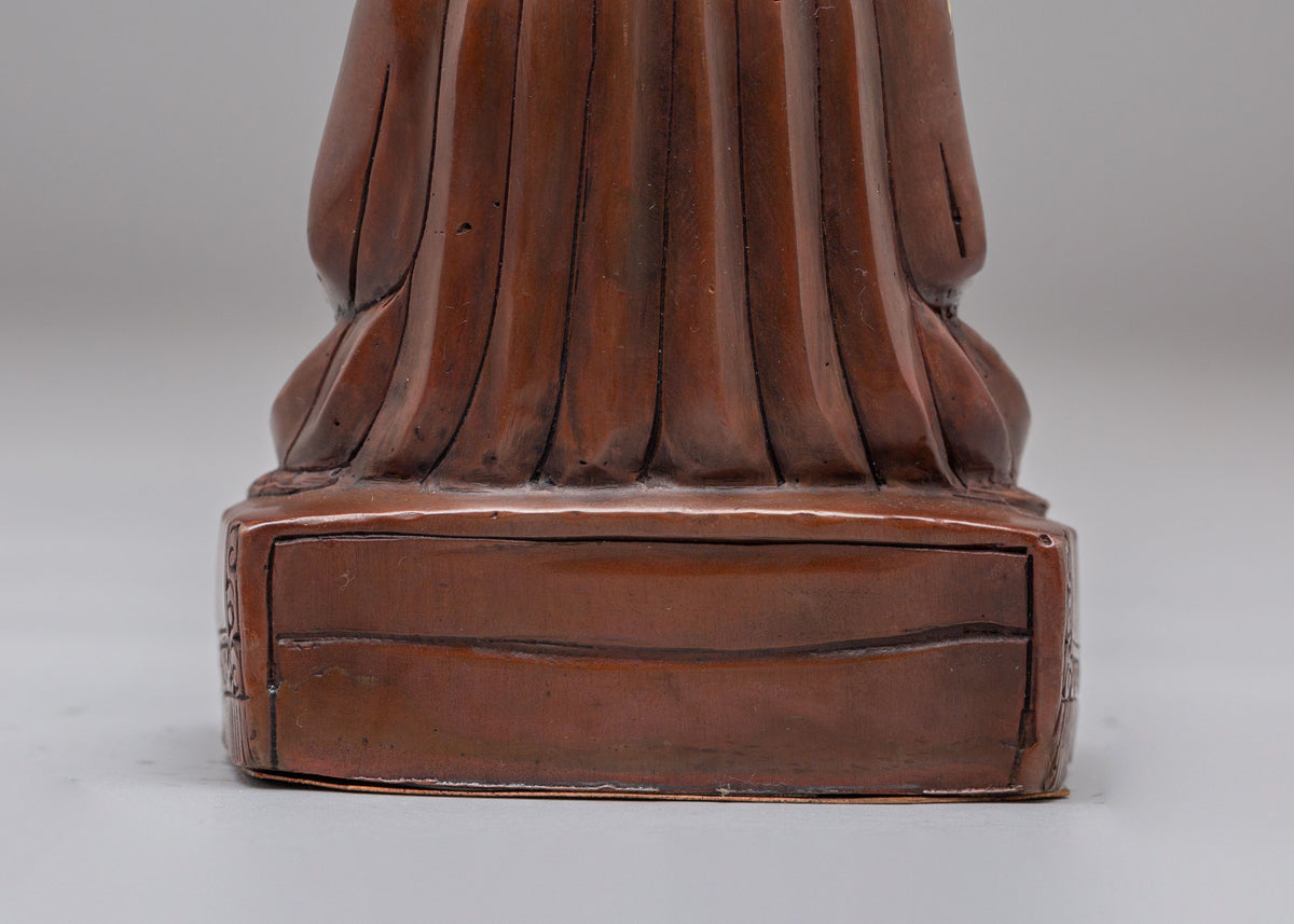 Buddhist Master Gampopa Sculpture | Handmade Tibetan Artwork