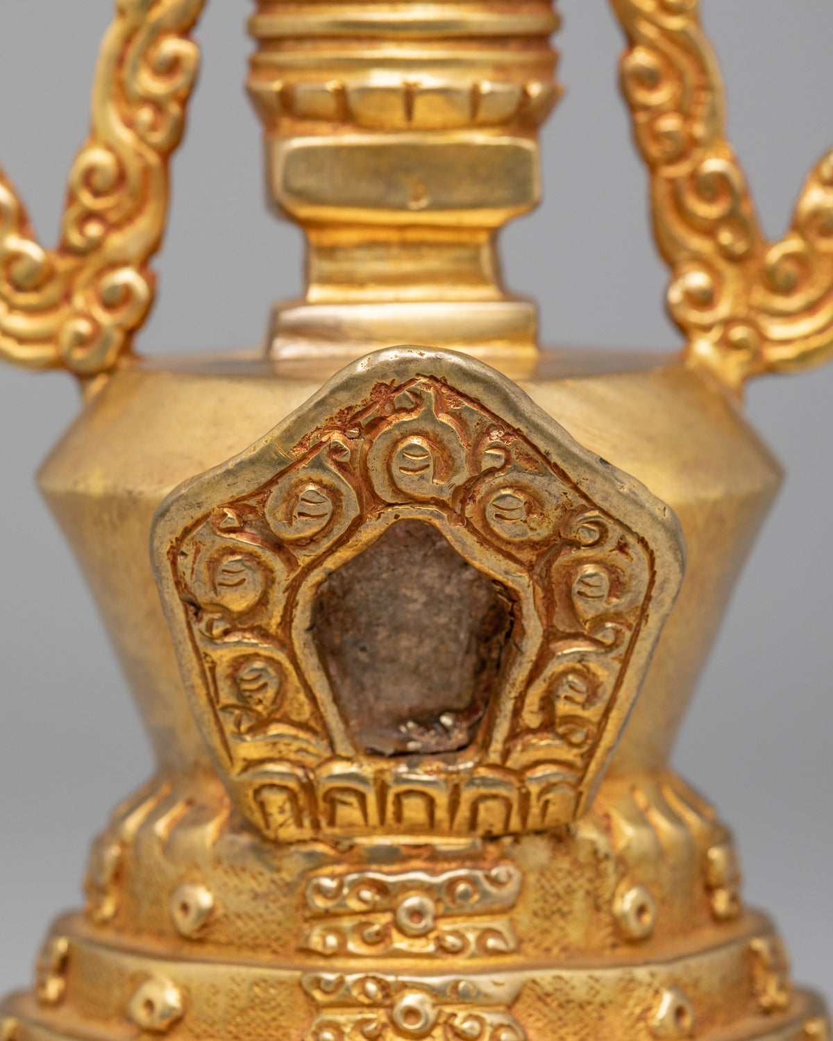 Lotus Blossom Stupa For Buddhist Altar |  Sacred Traditional  Artwork
