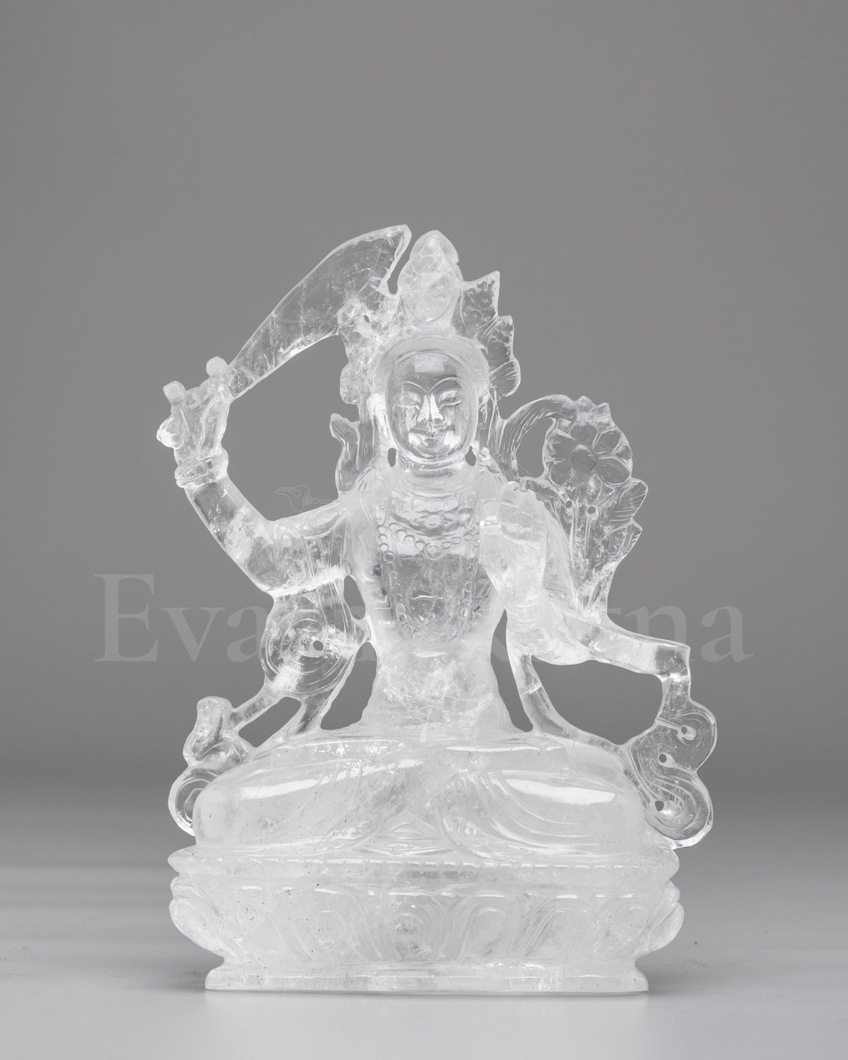 Crystal Manjushri Sculpture 