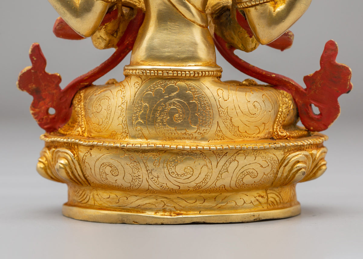 Sacred Avalokiteshvara Buddhist Statue | Himalayan Artwork for Spiritual Practice