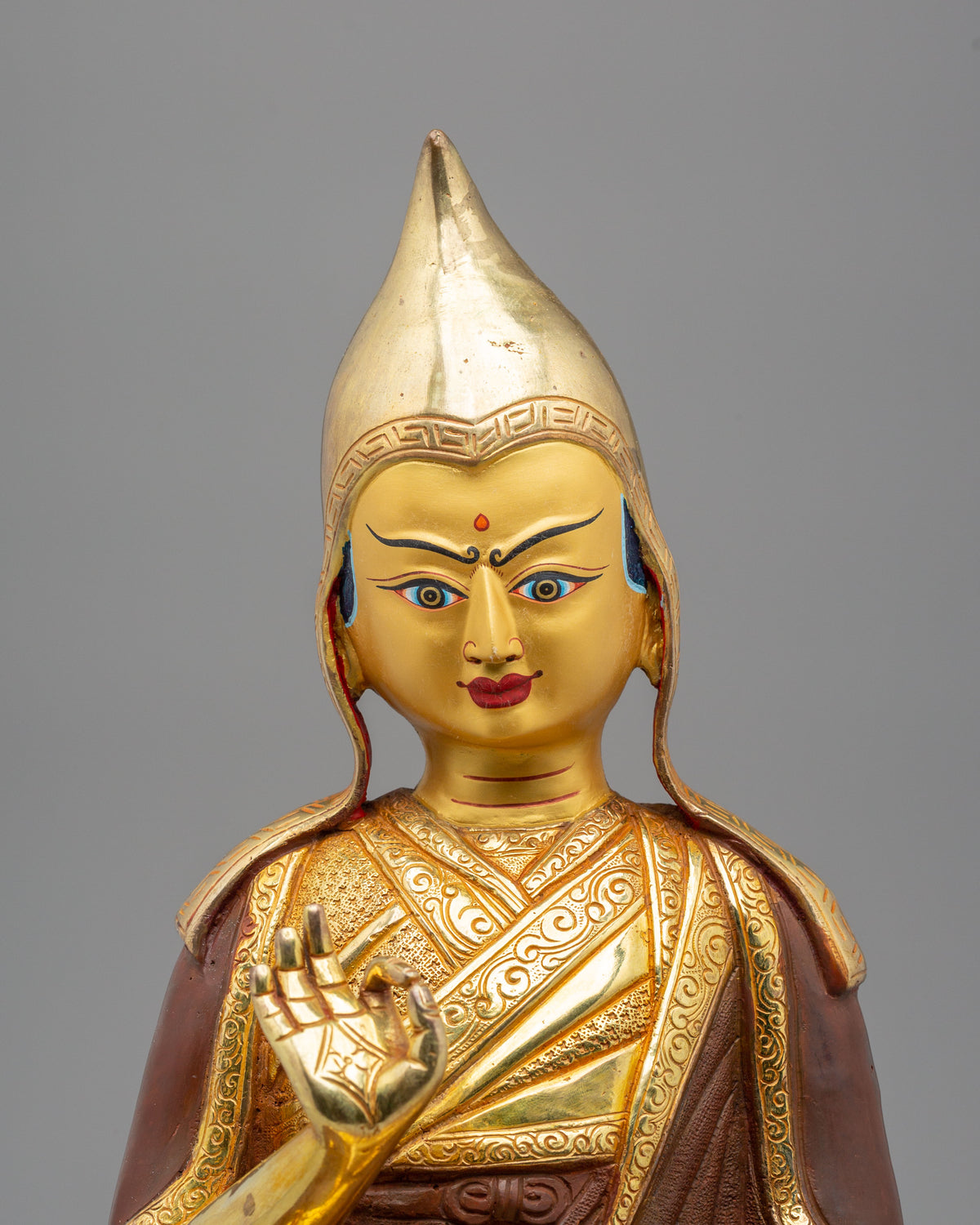 Tsongkhapa Buddhist Sculpture Set | Gelug Buddhist Masters