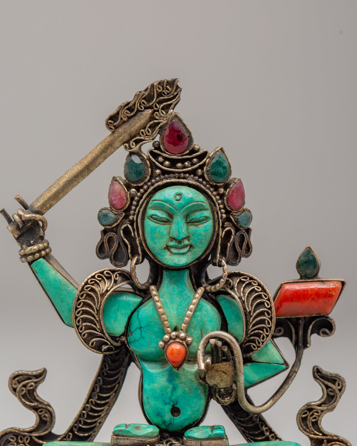 Handmade Manjushri Wisdom Statue | Spiritual Home Decor