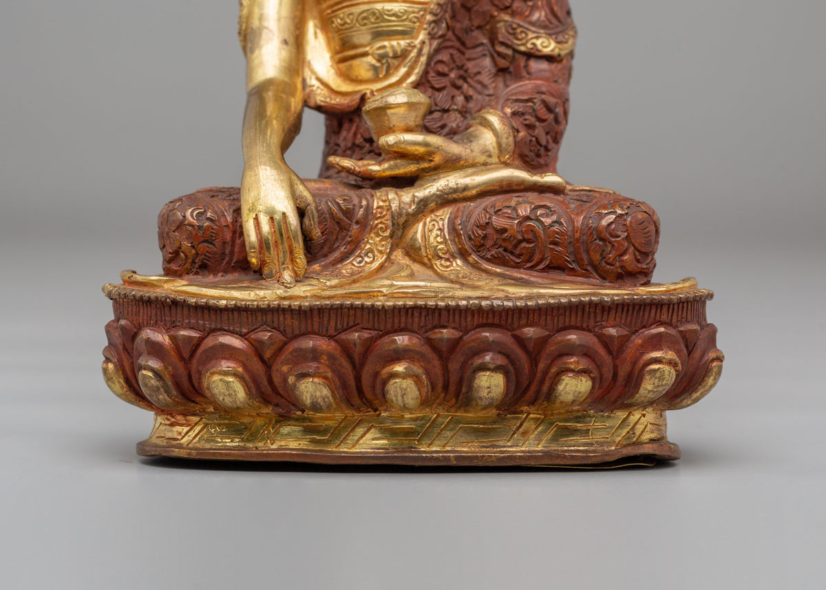 Namo Altar Shakyamuni Buddha Statue | Gold Plated Buddhist Sculpture