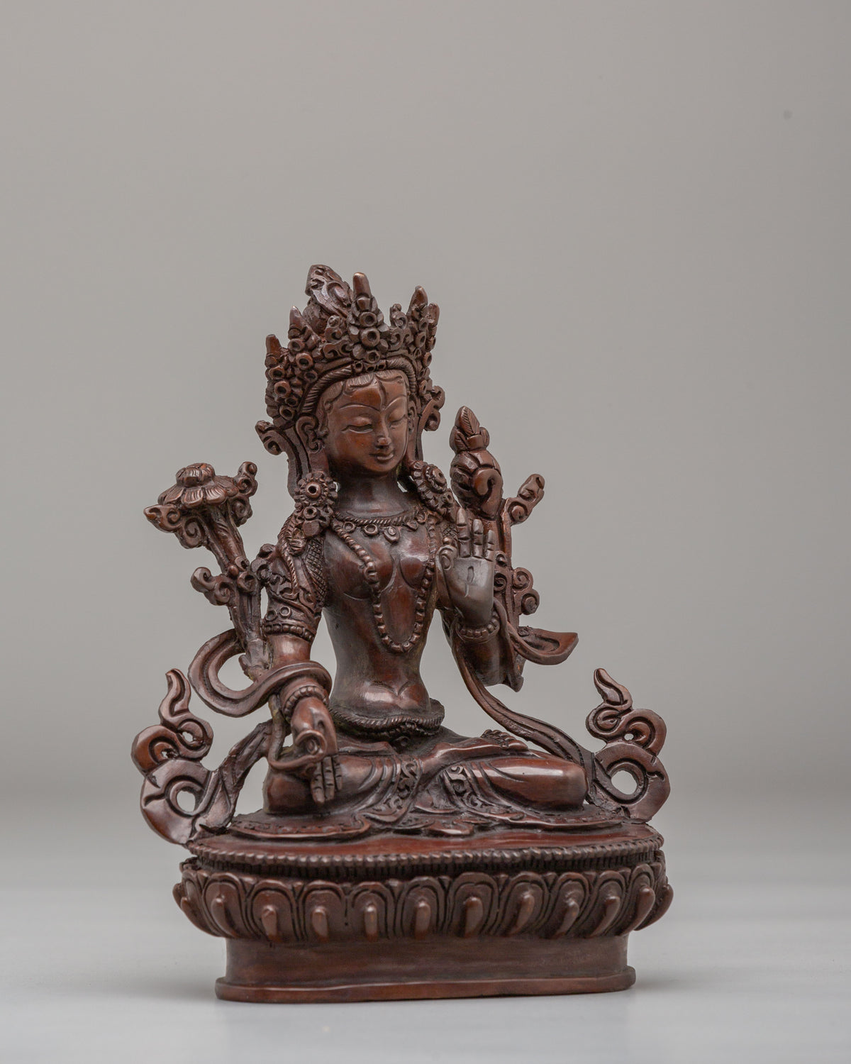White Tara Meditation Statue | Tibetan Healing Deity Artwork
