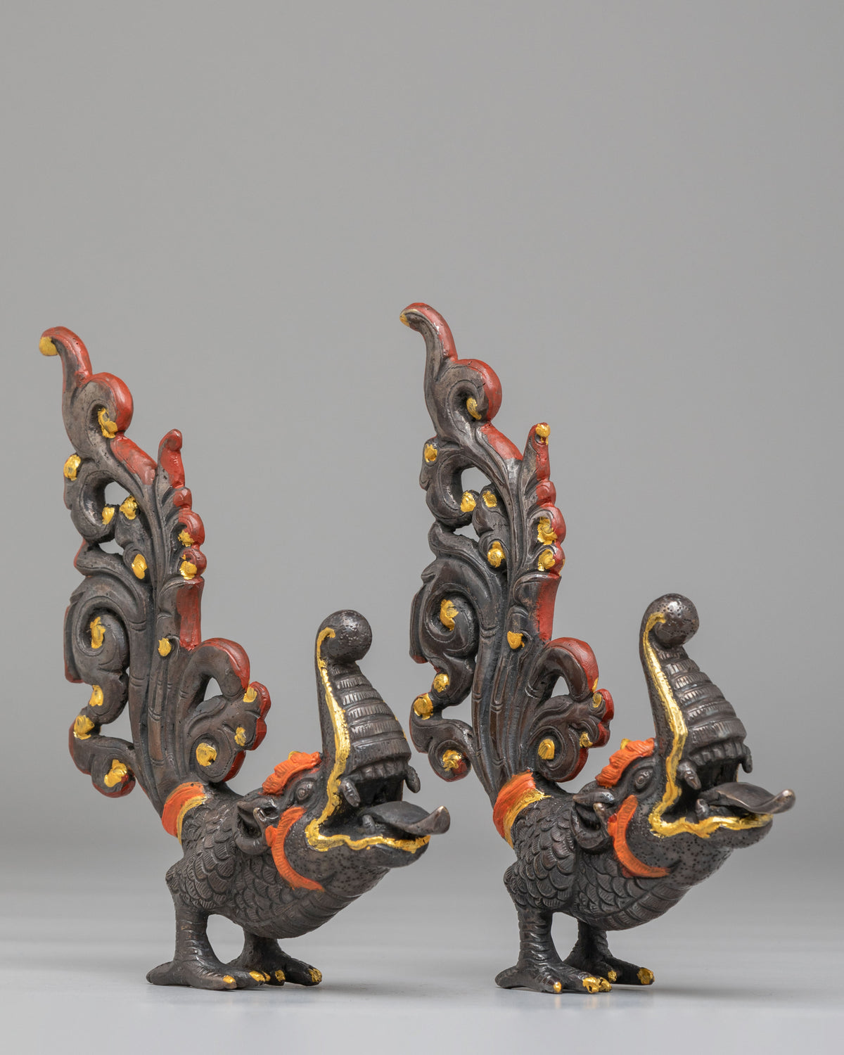 Makara Mythical Creature Statue Set | Makara Statue for Decor