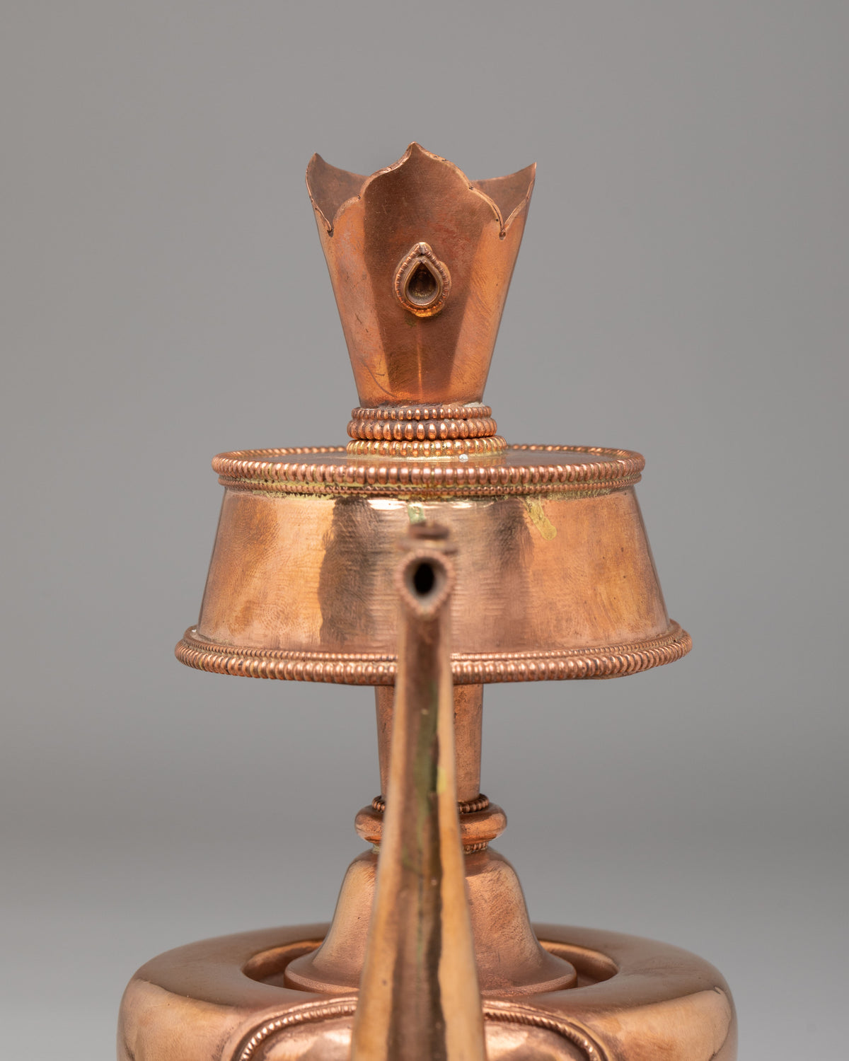 Buddhist Bhumba Offering Vessel | Tibetan Copper Ritual Vase