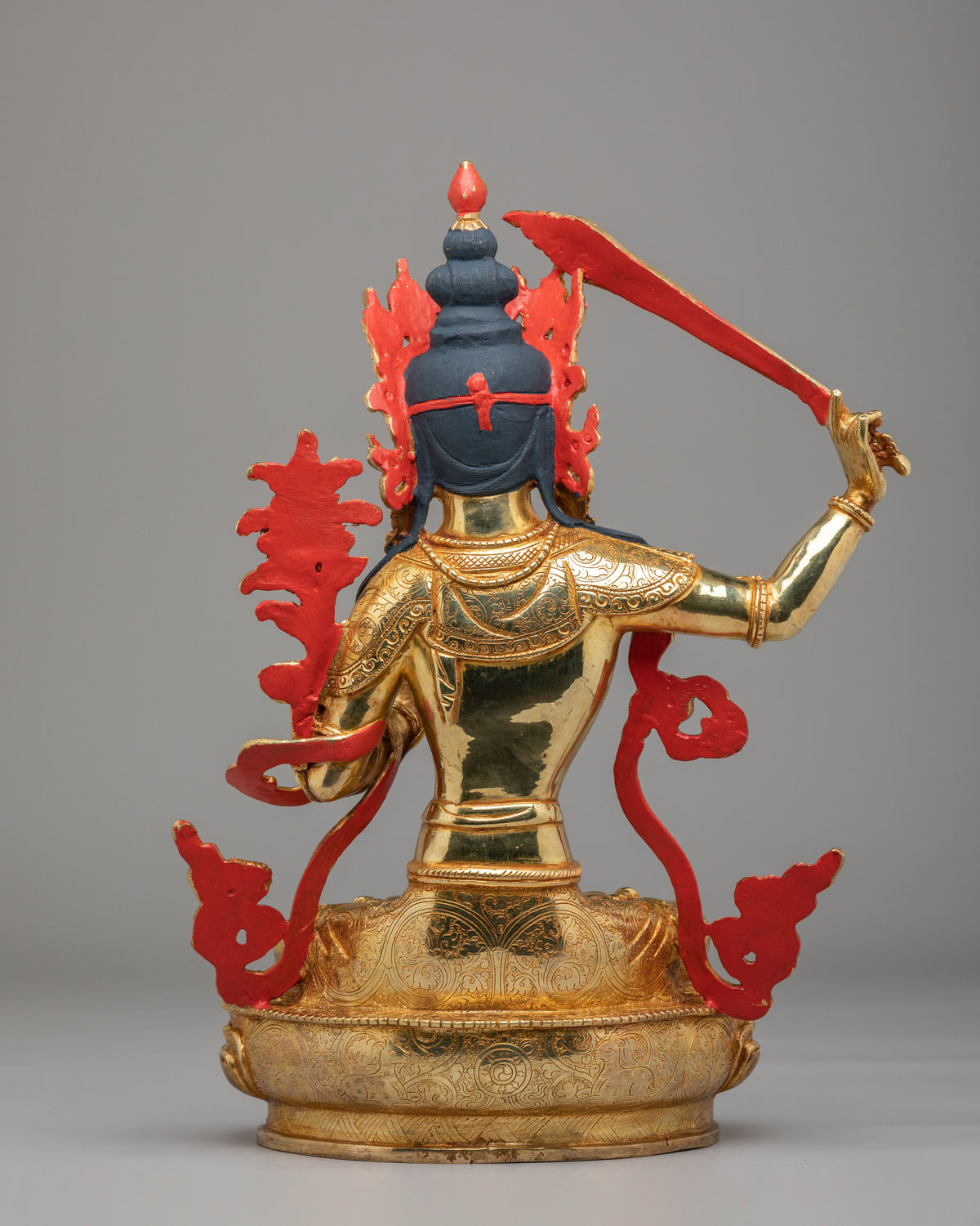 Himalayan Buddhist Manjushri Sculpture | Bodhisattva of Transcendent Wisdom