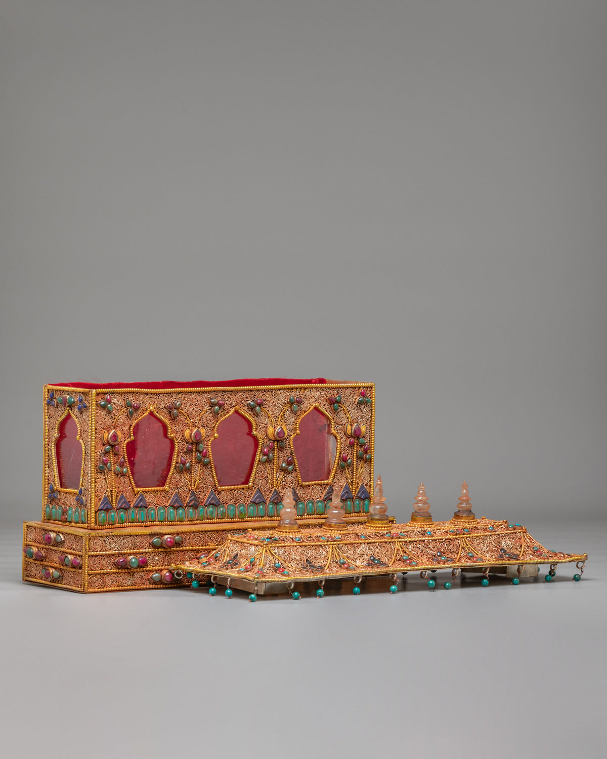 Tibetan Buddhist Spiritual Altar Box | Hand carved Meditation Box