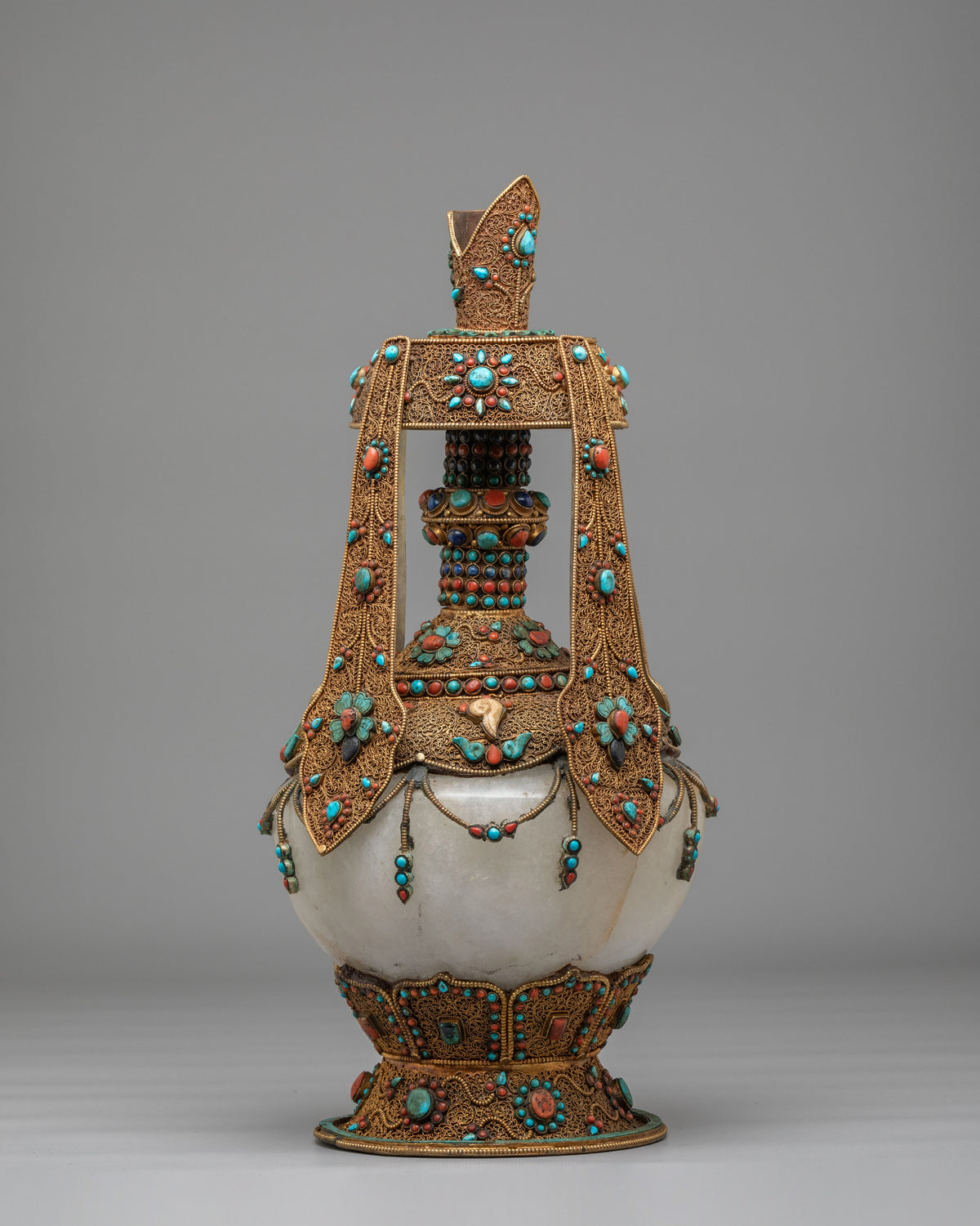 Tibetan Buddhist Long Life Vase | Symbolizing Purity and Spiritual Decor