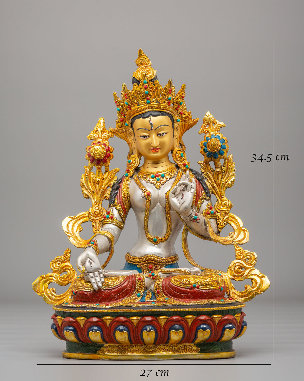 White Tara Buddhist Compassion Statue | Sacred Buddhist Artwork