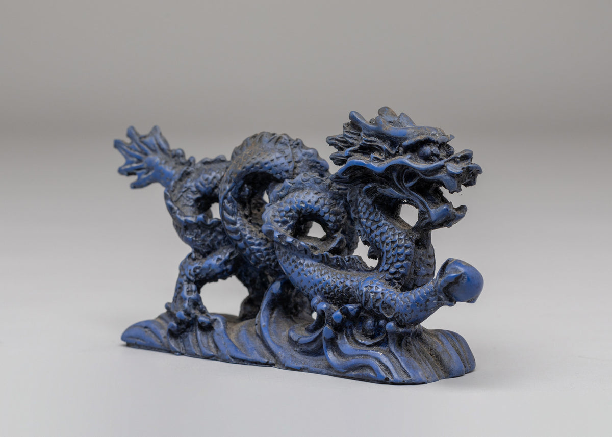 Guardian Dragon Sculpture | Traditional Himalayan Lapis Lazuli Dragon Figurine