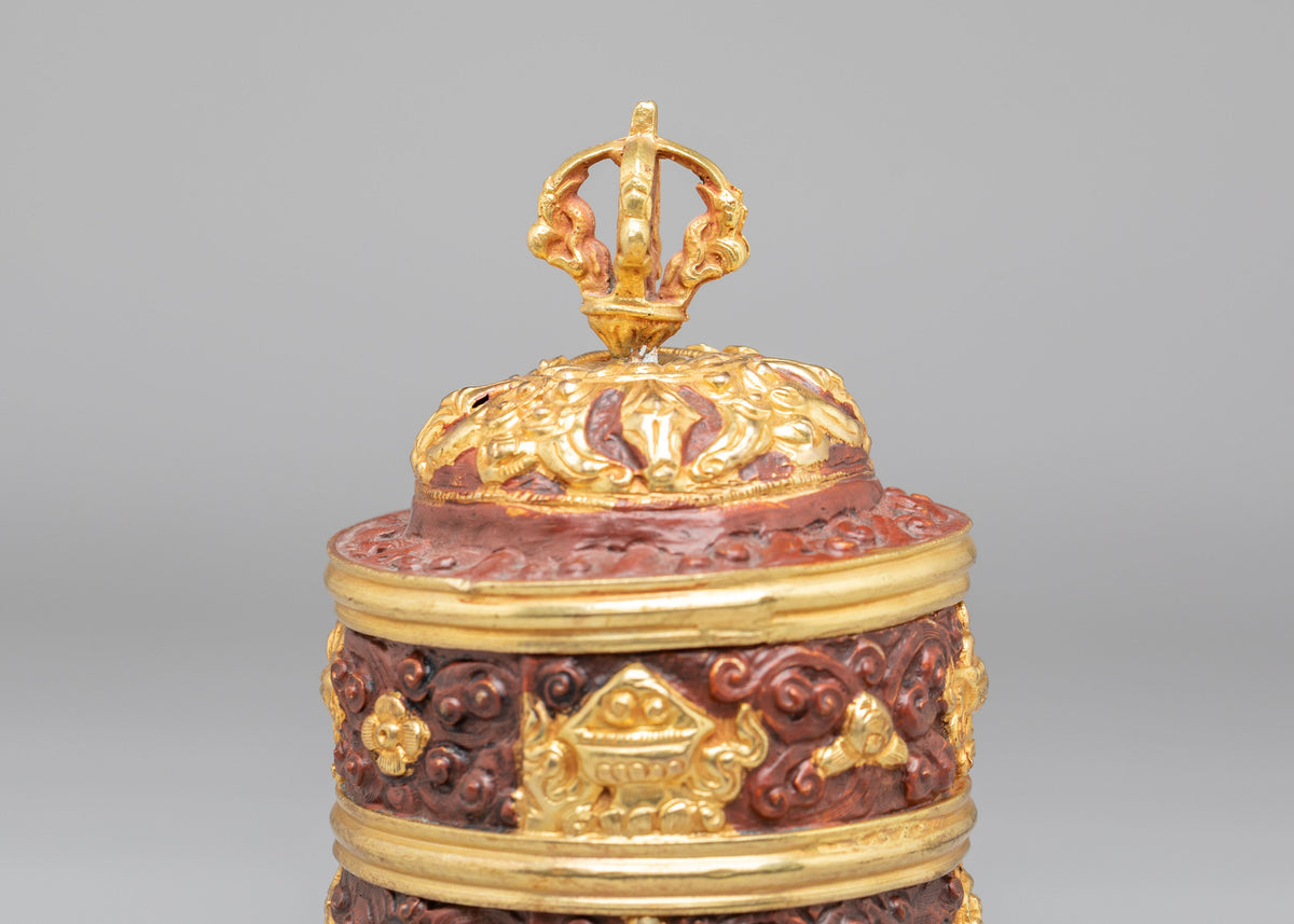 Buddhist Offering Dhupur Rice Pot | Handcrafted Buddhist Carved Vessel