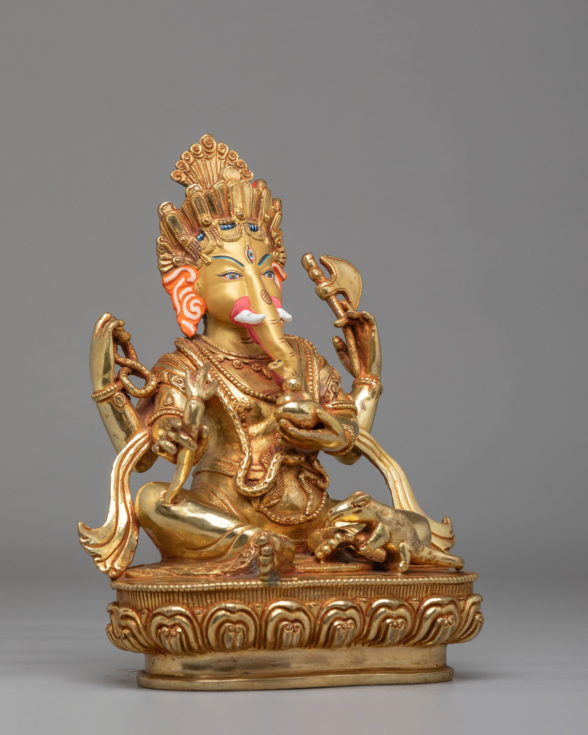 Handcrafted Ganesh Altar Statue | Hindu Deity Figurine for Spiritual Home Decor