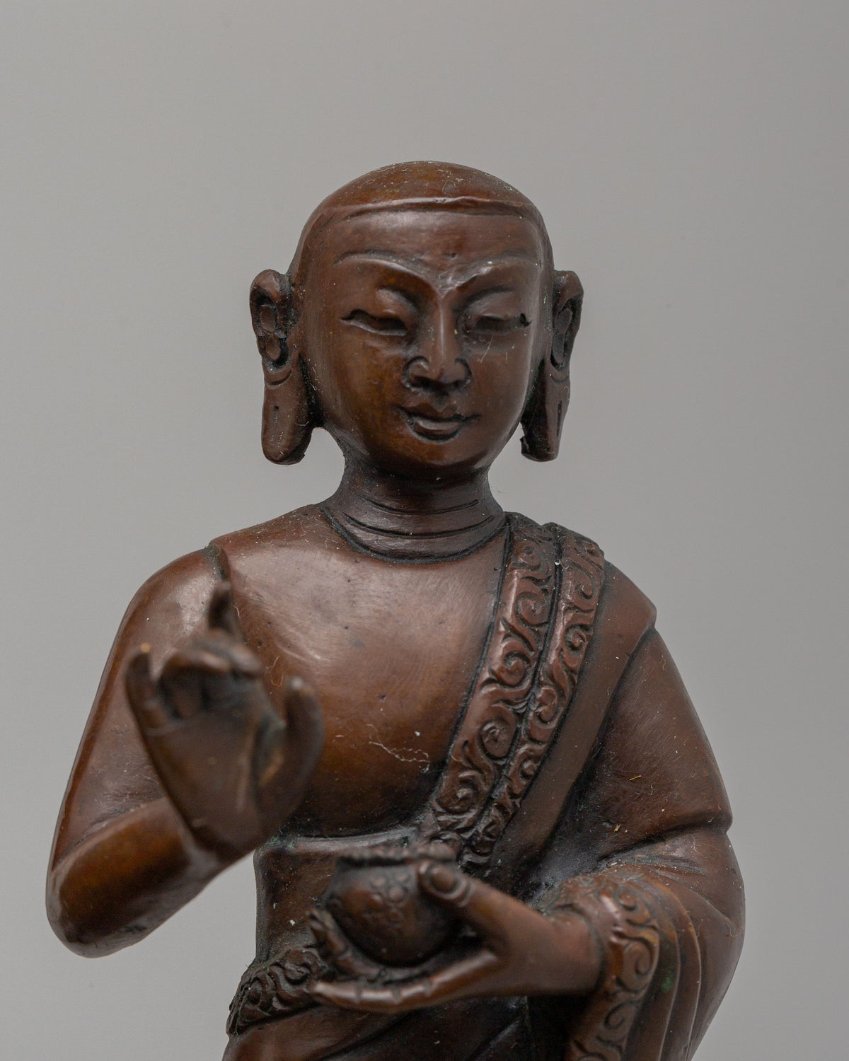 Buddha Shakyamuni with Disciples Statue | Garuda Makara Throne