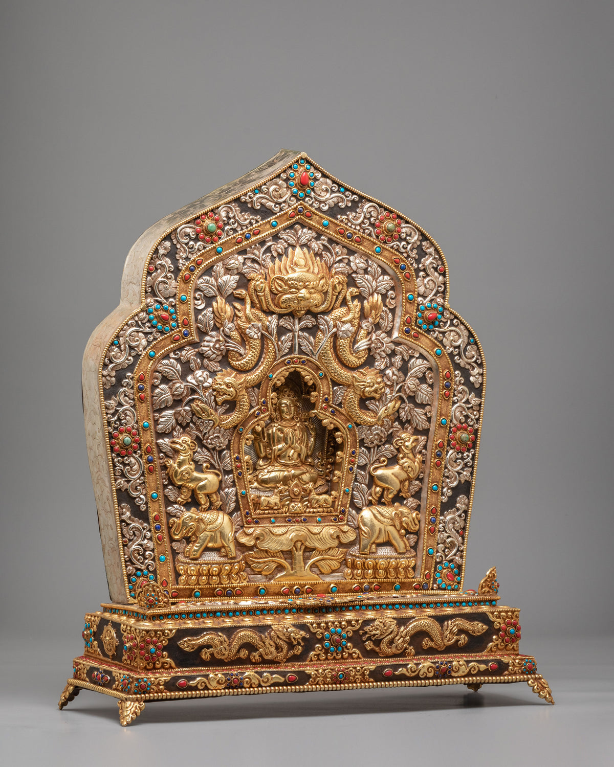 Handcrafted Tibetan Chenrezig Ghau Box | Spiritual Meditation Tool