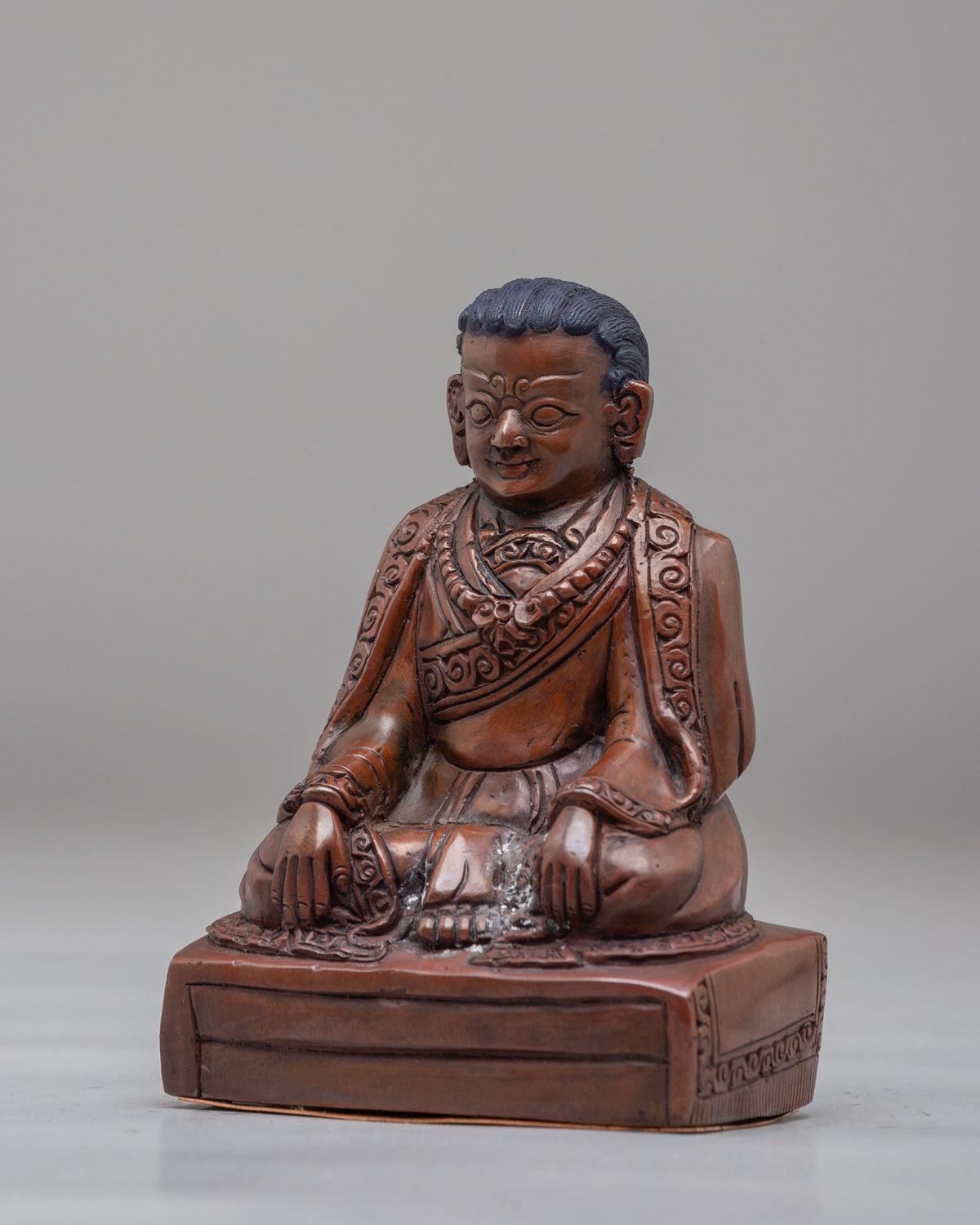 Buddhist Master Gampopa Sculpture | Handmade Tibetan Artwork