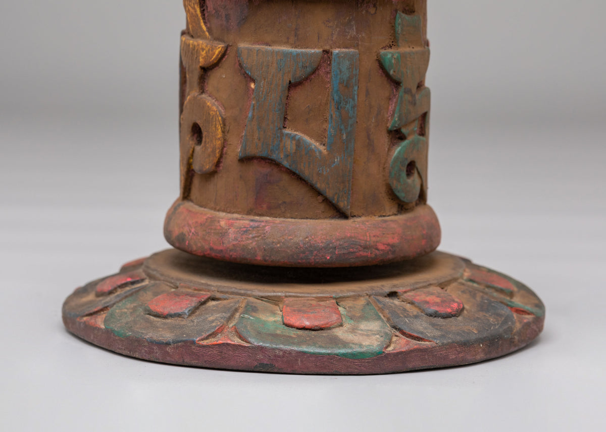 Buddhist Altar Mani Prayer Wheel | Symbol of Spiritual Devotion and Blessings