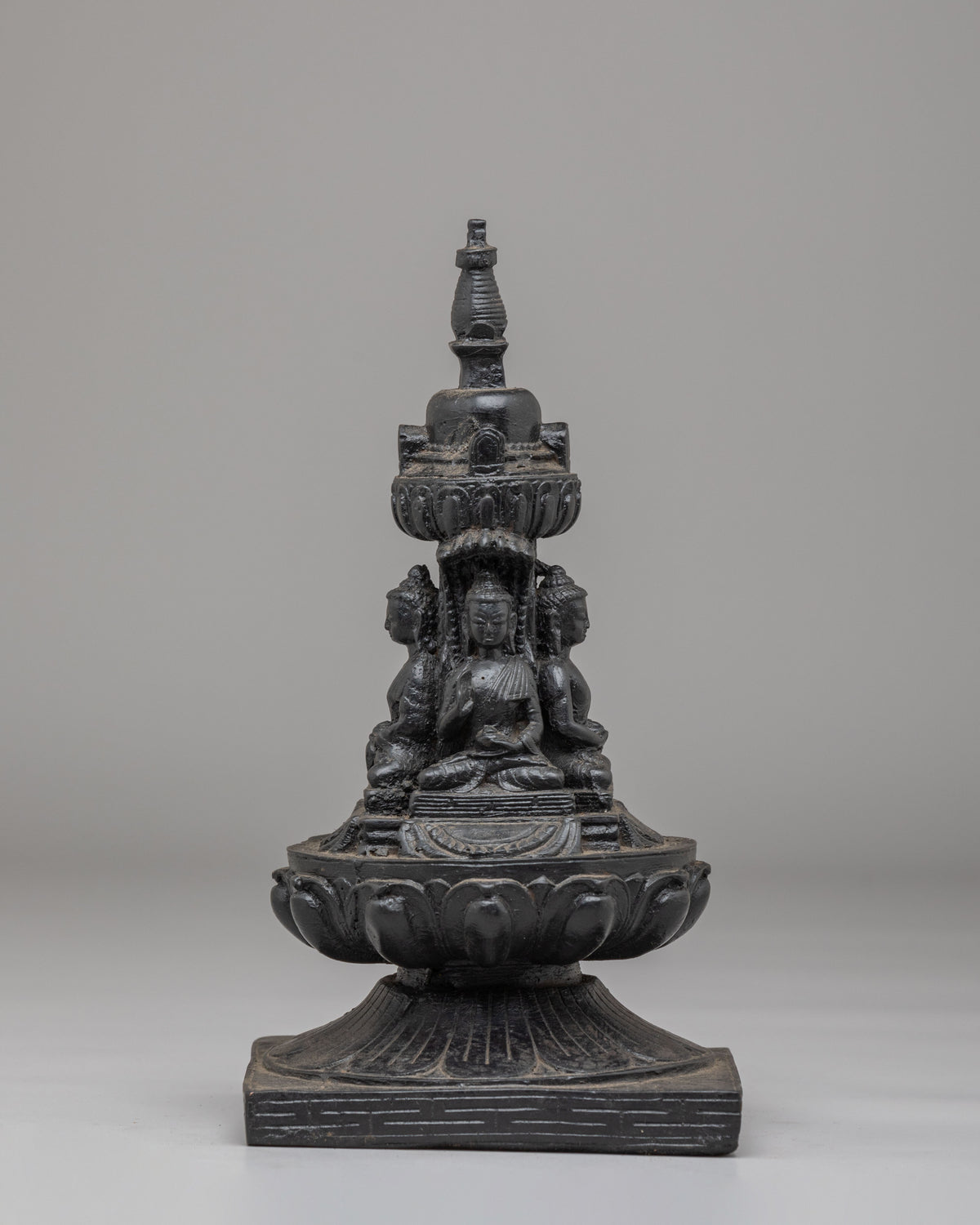 Tibetan Buddhist Five Buddha Stupa | Handcrafted Buddhist Artwork
