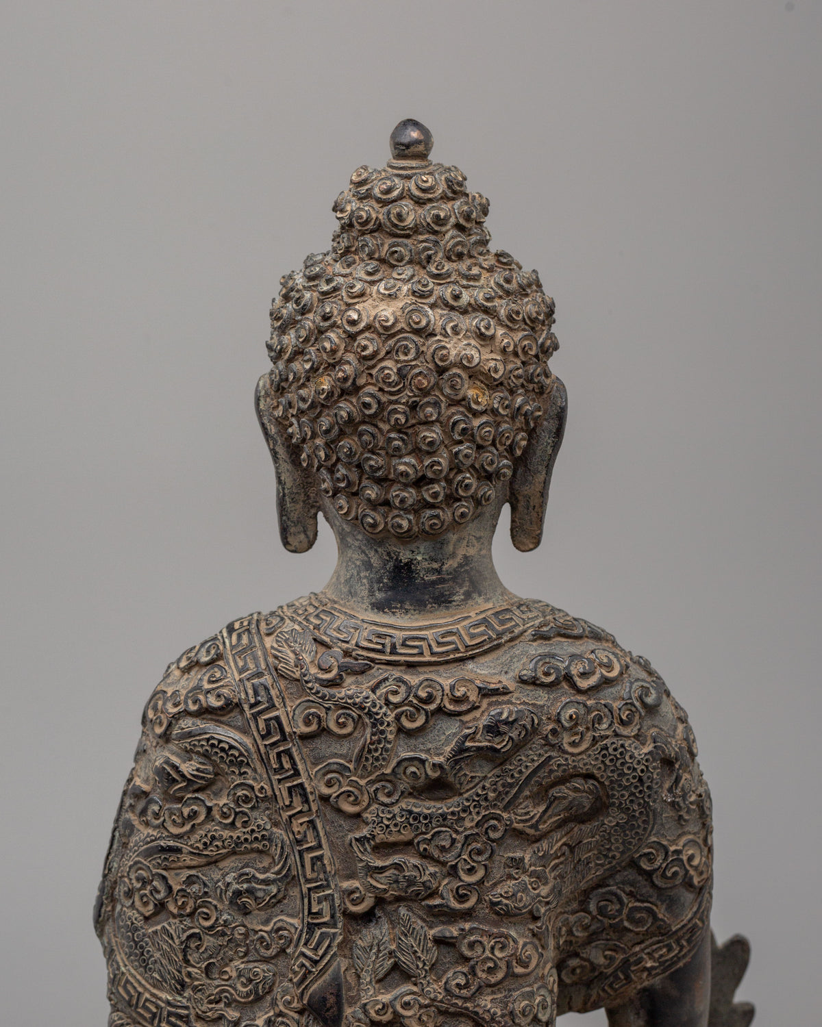 Tibetan Medicine Buddha Spiritual Statue | Handcrafted Oxidized Copper Statue