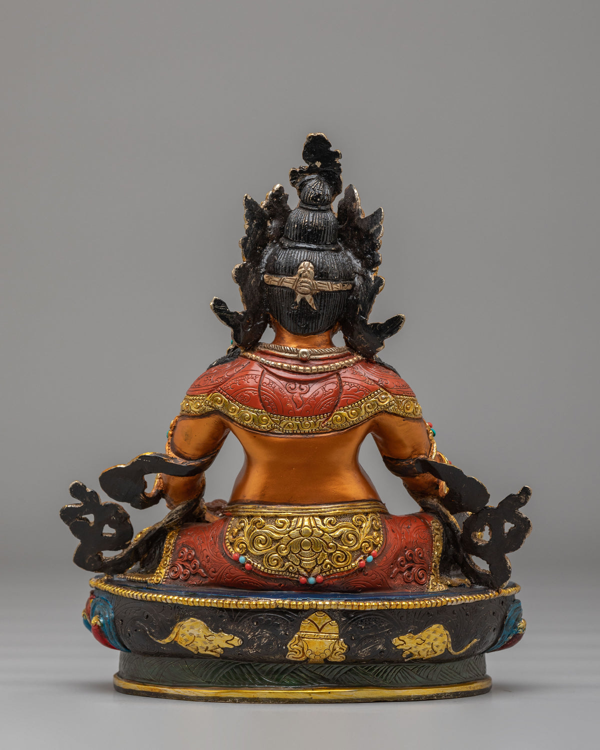 Traditional Dzambhala Altar Statue | Wealth Deity Buddhist Artwork