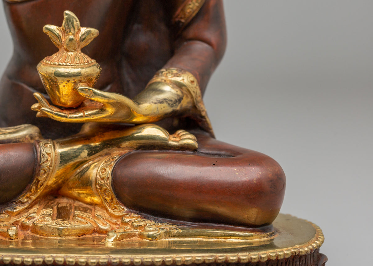 Sacred Medicine Buddha Sculpture | Gold Plated Buddhist Statue