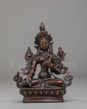 Handmade White Tara Buddhist Sculpture  