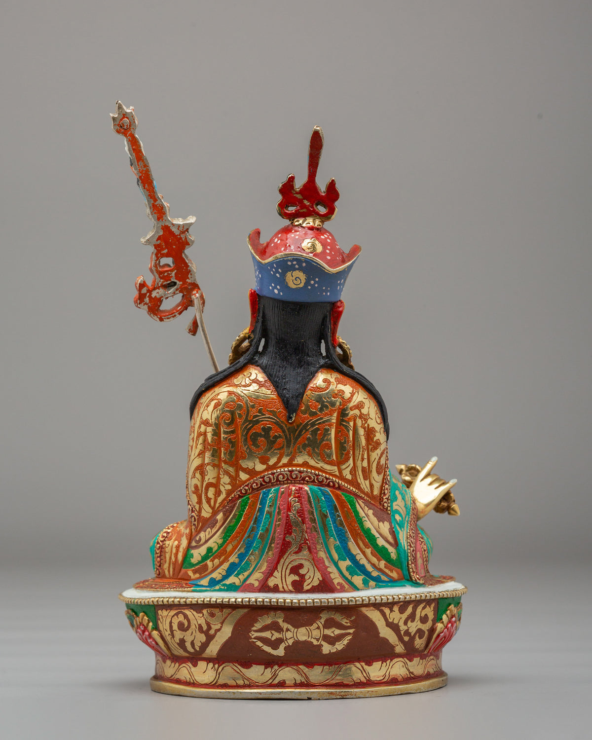 Traditional Tibetan Padmasambhava Statue | Copper Artwork