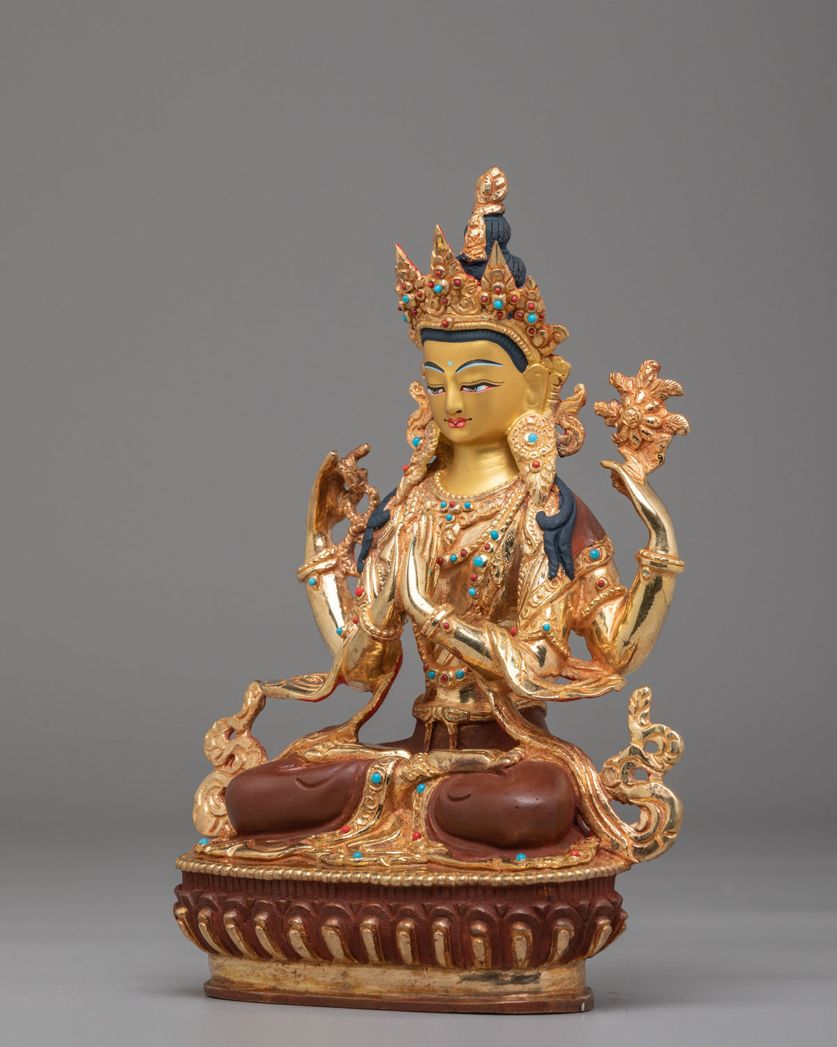 Traditional Chenrezig Compassion Sculpture | Bodhisattva of Compassion Statue
