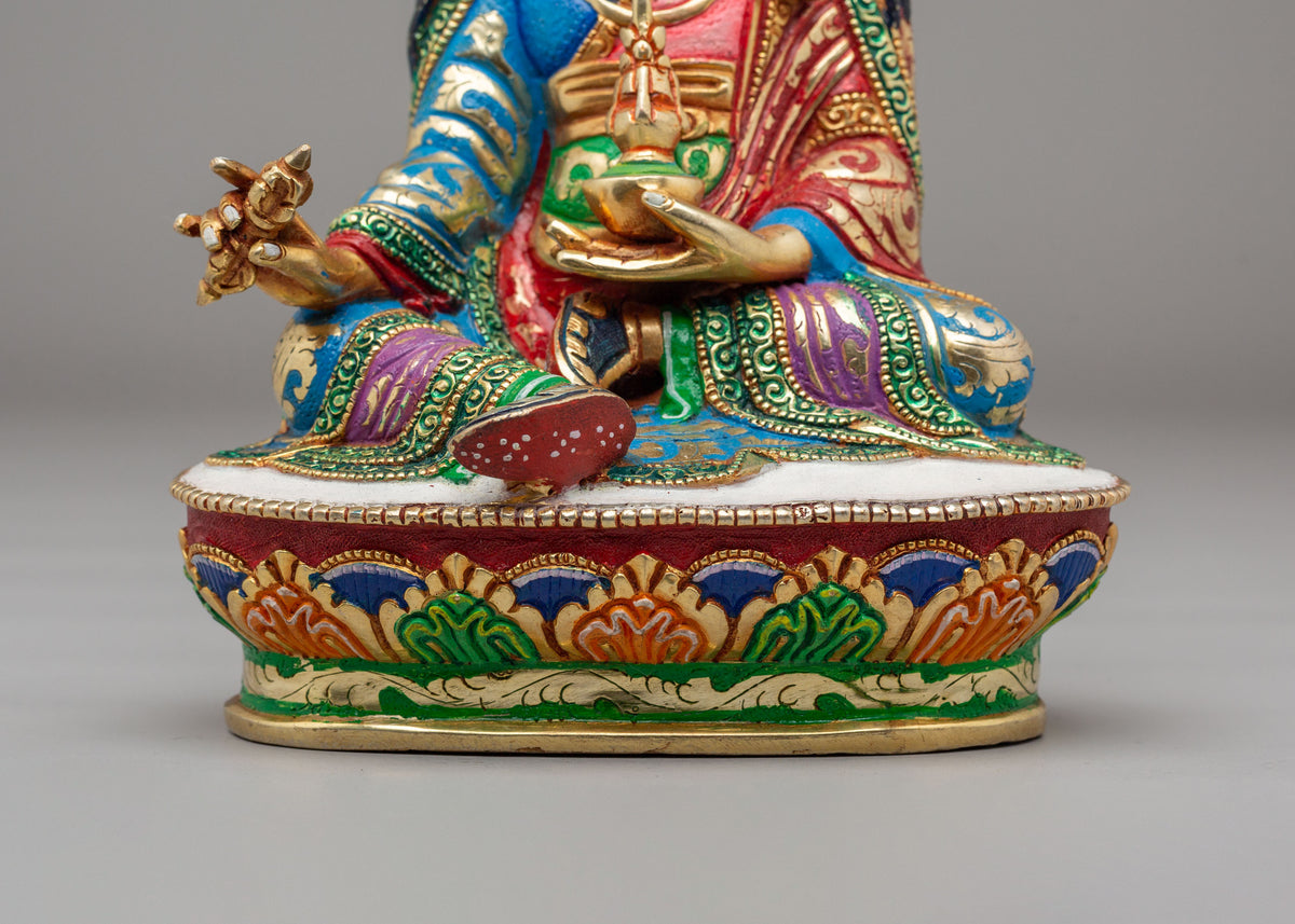 Traditional Guru Rinpoche Statue | Himalayan Buddhist Altar Decor