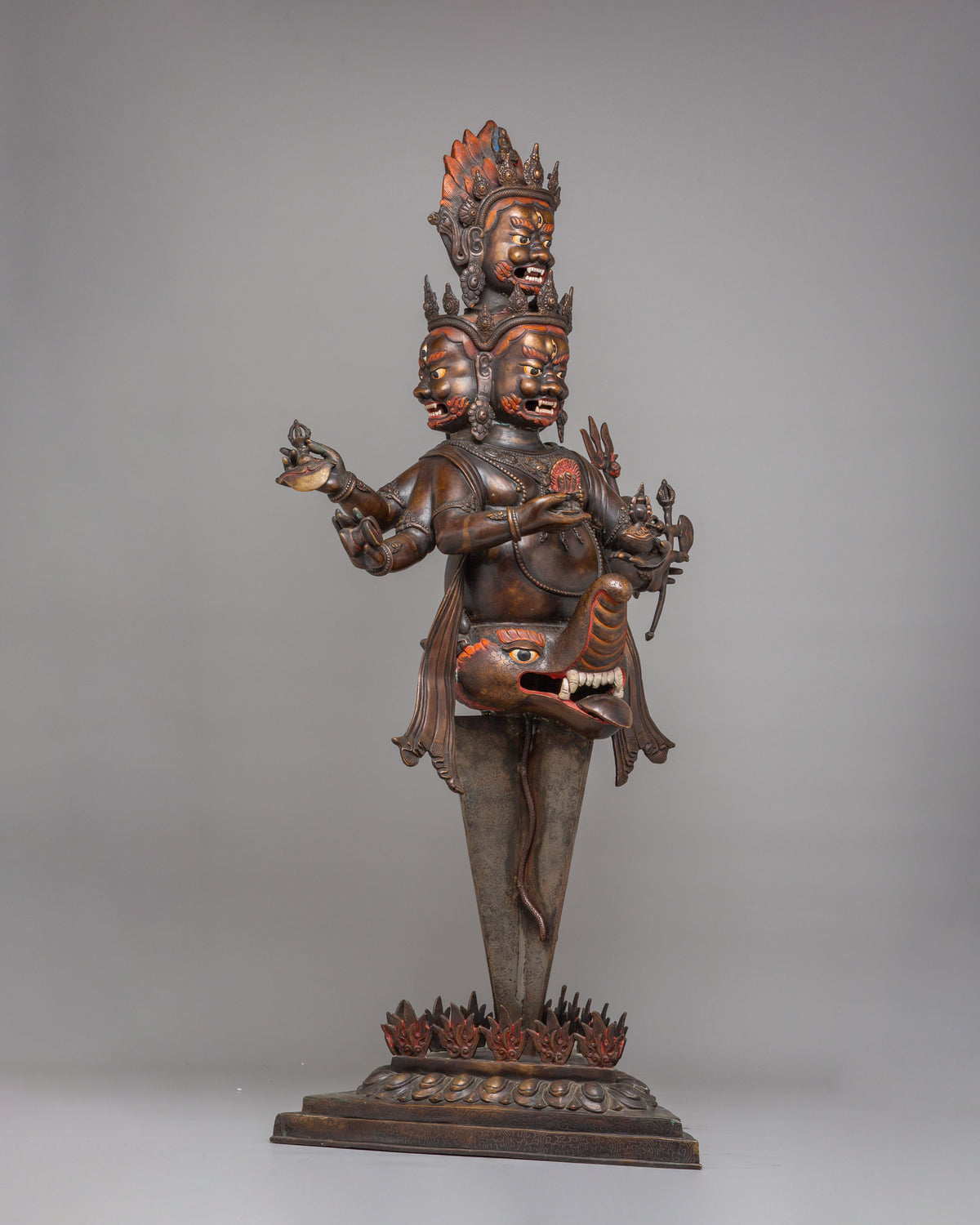 Exclusive  Mahakala Ritual Tool | Handcrafted Spiritual  Phurba