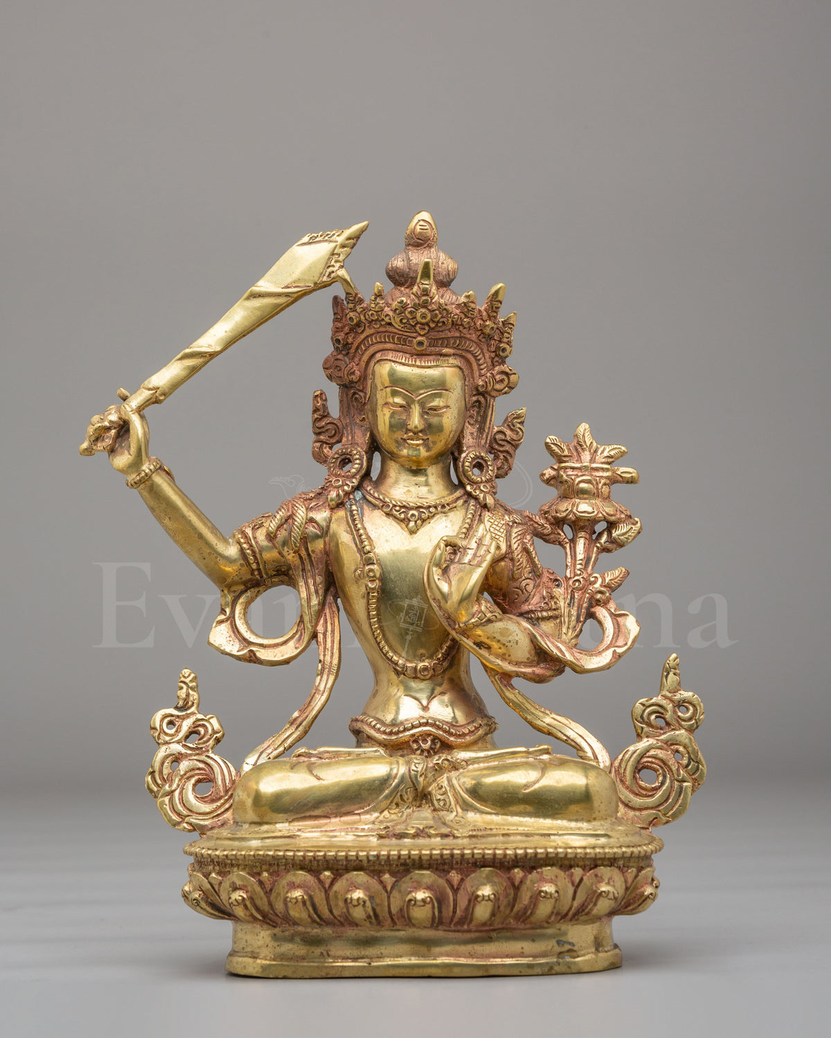 Manjushri Wisdom Bodhisattva Sculpture 