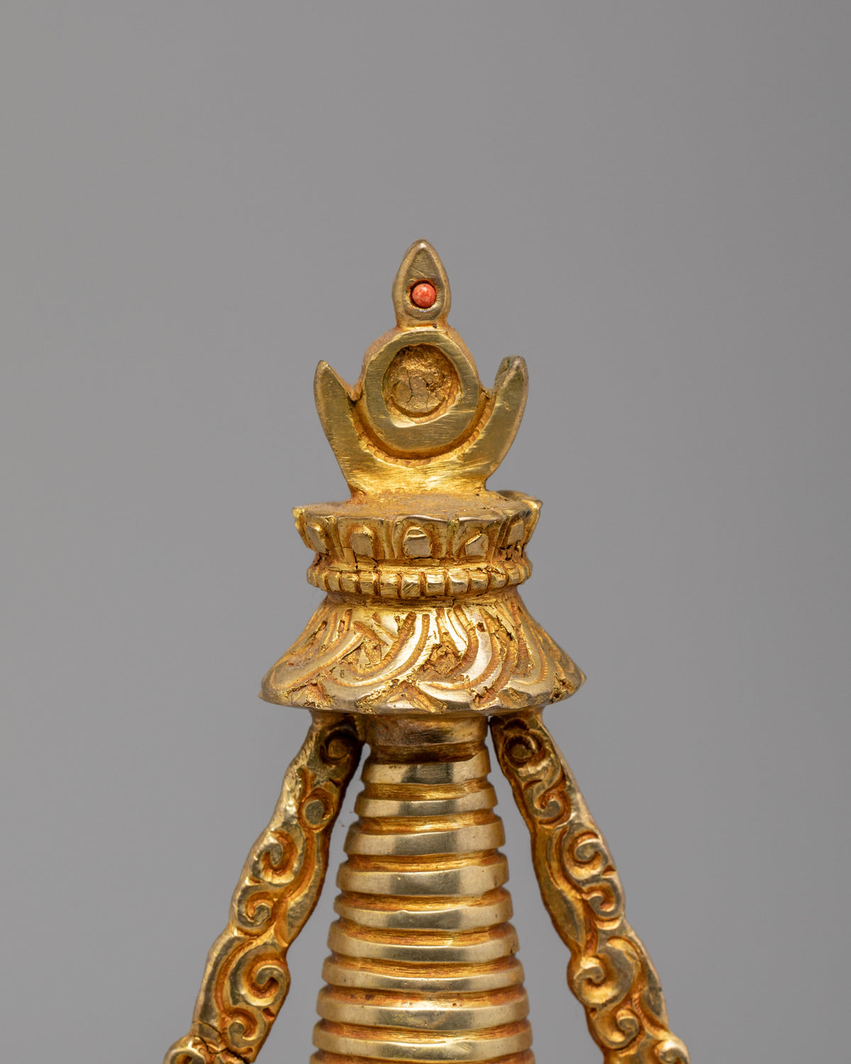 Handcrafted Enlightenment Altar Chorten | Tibetan Ritual Art for Spiritual Practice