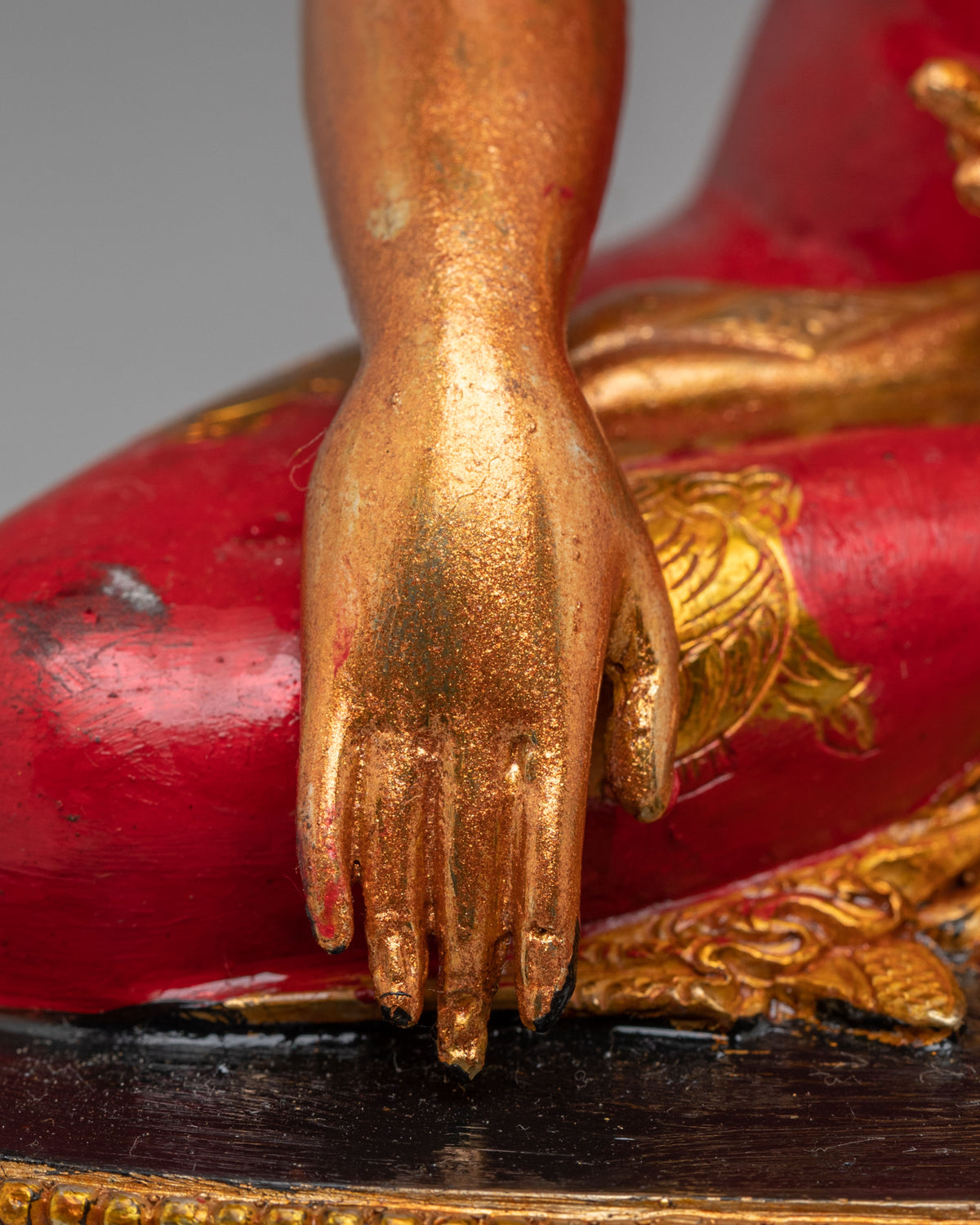 Crowned Shakyamuni Buddha Statue | Gold Plated Copper