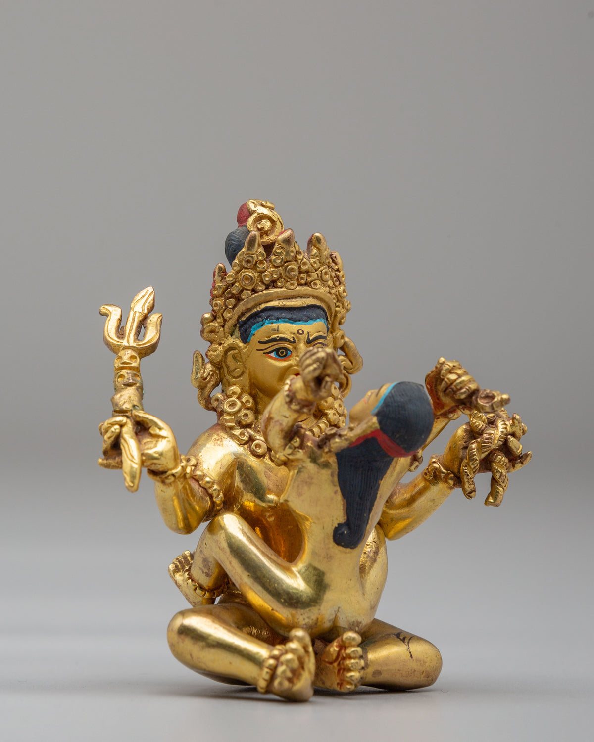 Buddhist Mahakala With Consort Statue | Wrathful Union of Wisdom