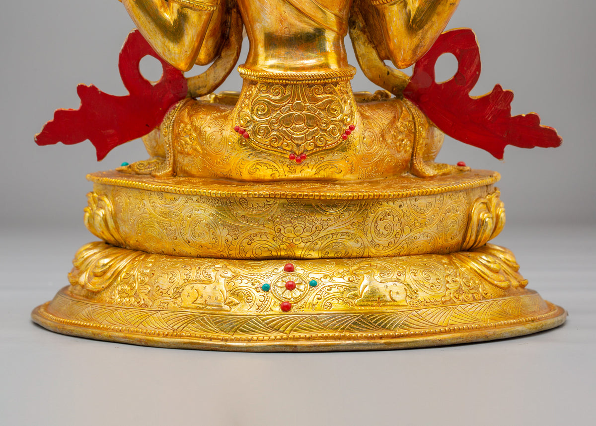 Traditional Cchenrezig Buddhist Statue | Handcrafted Artwork for Home Decor