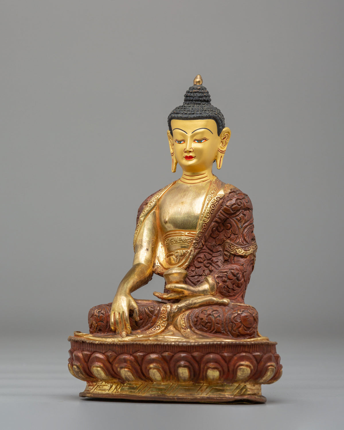 Namo Altar Shakyamuni Buddha Statue | Gold Plated Buddhist Sculpture