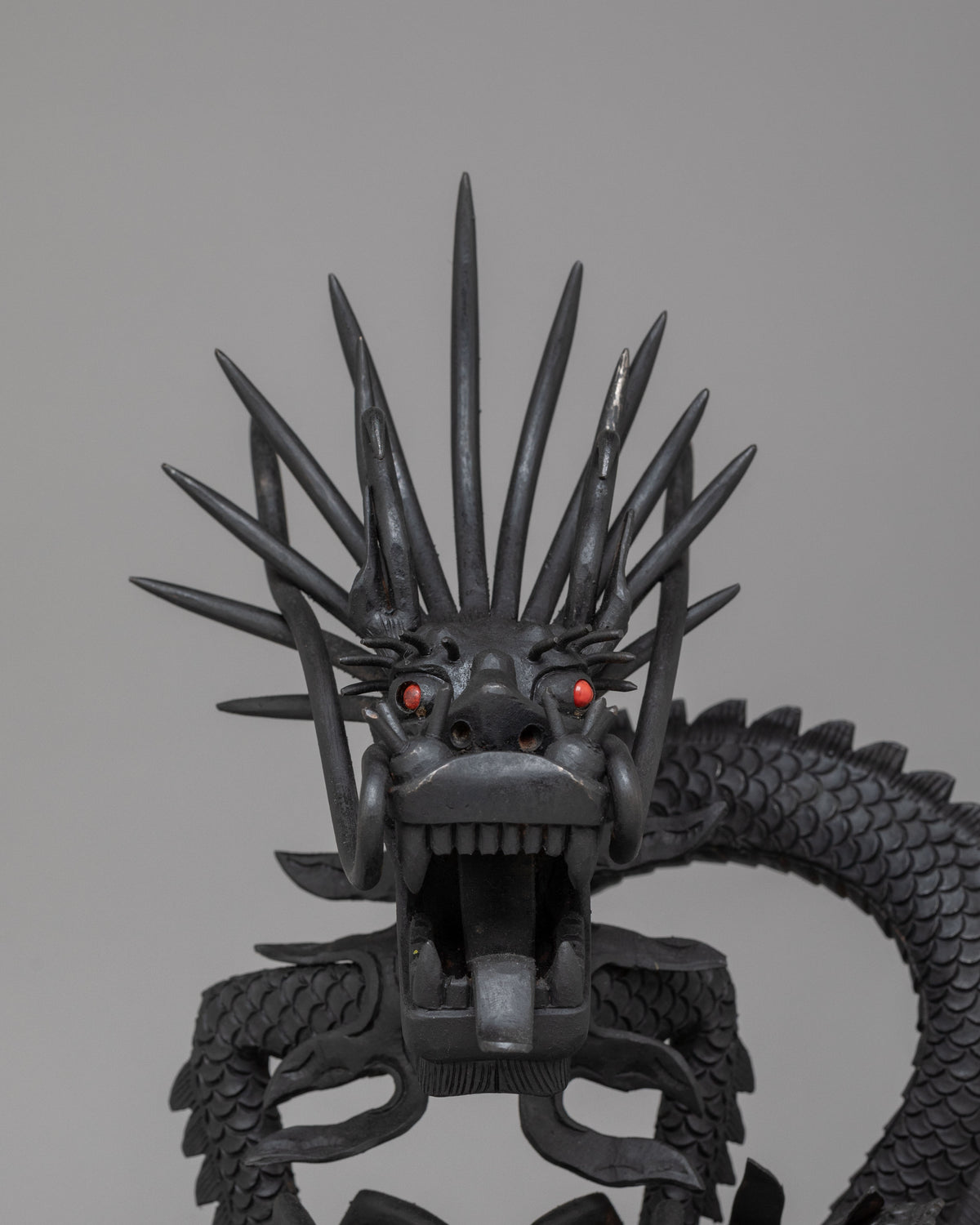 Handcrafted Dragon Sculpture Set | Tibetan Guardian Deity Figurines