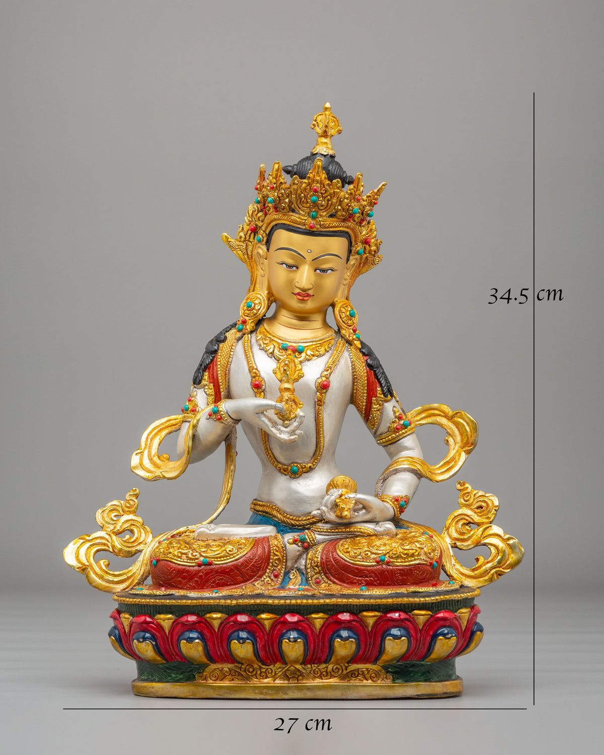 Vajrasattva Buddhist Purification Statue | Traditional Tibetan Artwork